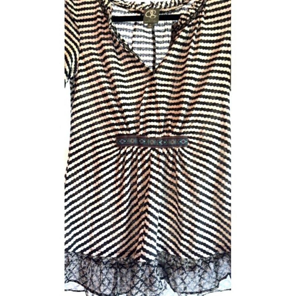 Anthropologie Striped Peplum Blouse - Picture 5 of 14